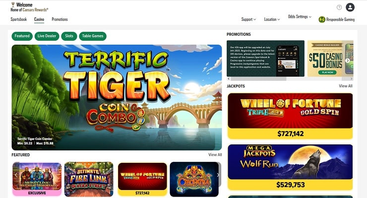 Caesars Real Money Online Casino