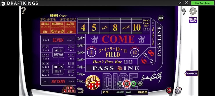 Craps Pass Line Bet