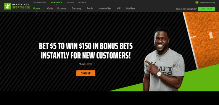 DraftKings homepage