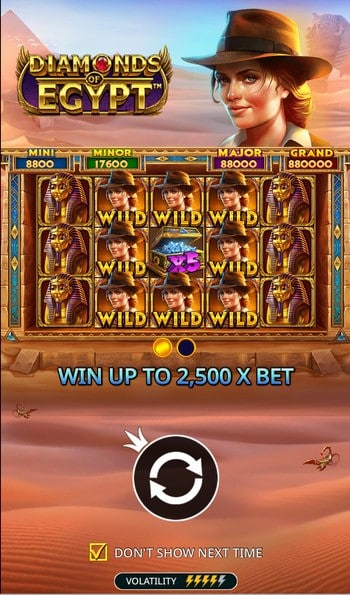 Diamonds of Egypt Mega Dice Slot