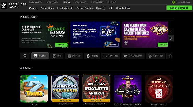 DraftKings Real Money Online Casino