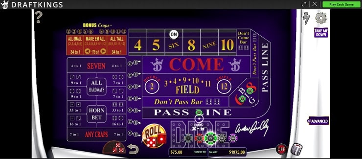 DraftKings Craps Step 5 Place Additional Bets