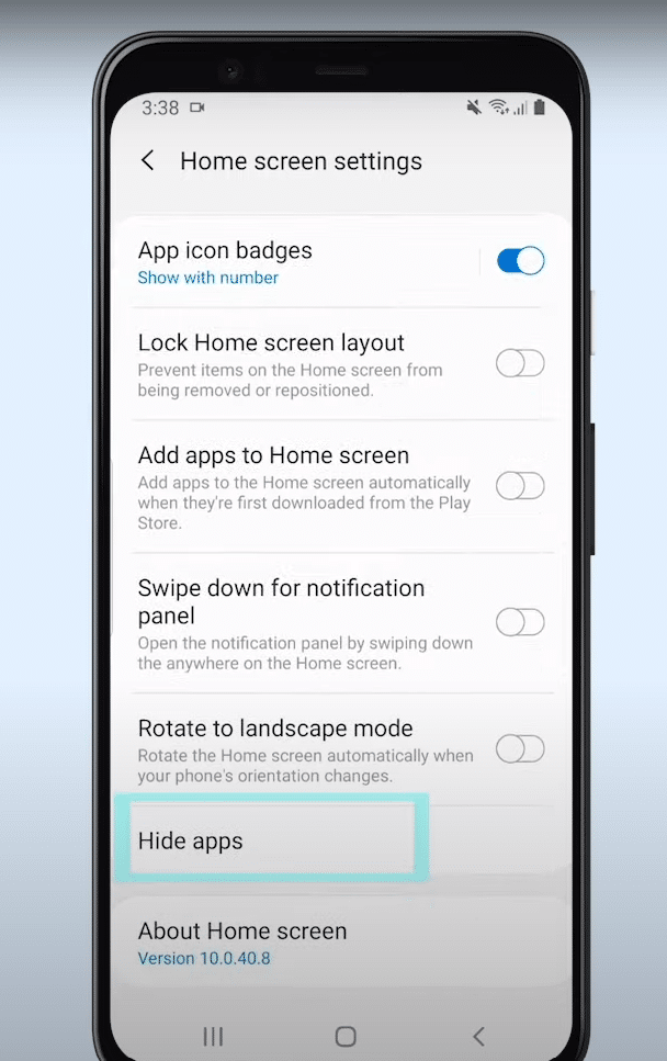 Hide the uMobix app