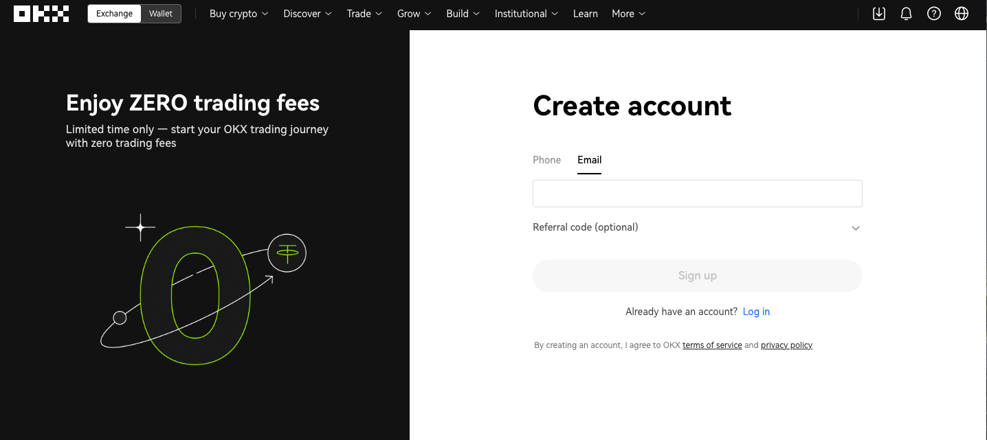 PEPE sign up on OKX