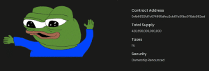 Pepe 2.0 Tokenomics