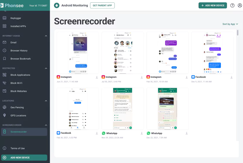 Phonsee Hidden Screen Recorder App