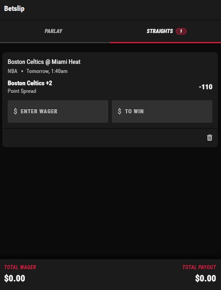 PointsBet IL Betslip 