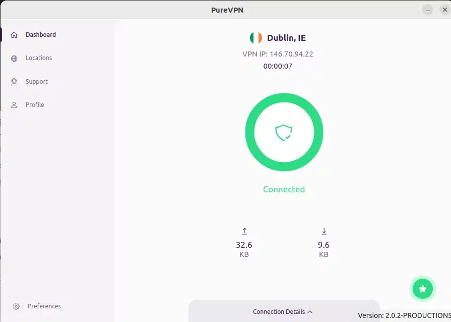 PureVPN Linux client