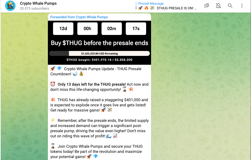 Crypto Whale Pumps telegram