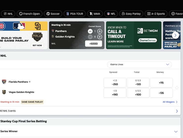 BetMGM Massachusetts Betting Page
