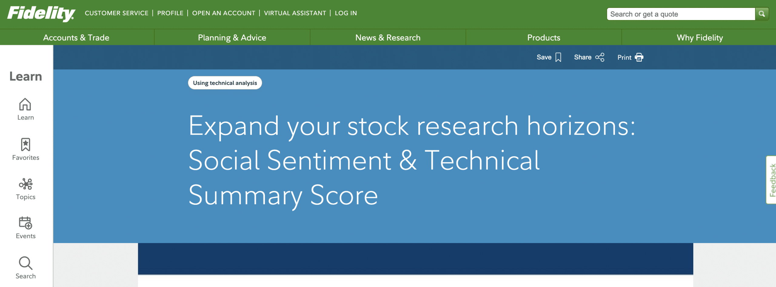 Social Sentiment by Fidelity 