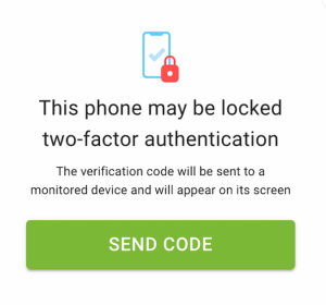 Send code for icloud authentication