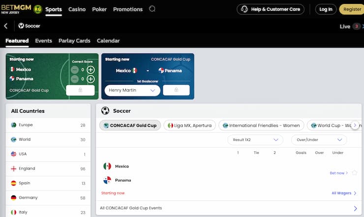 choose soccer betting match