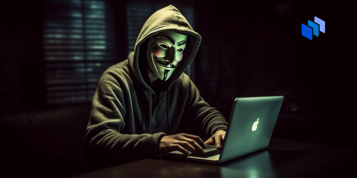 A hacker working on a laptop