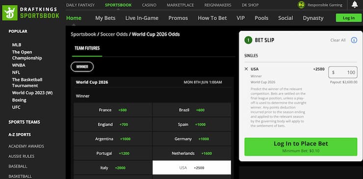 how to bet on the world cup