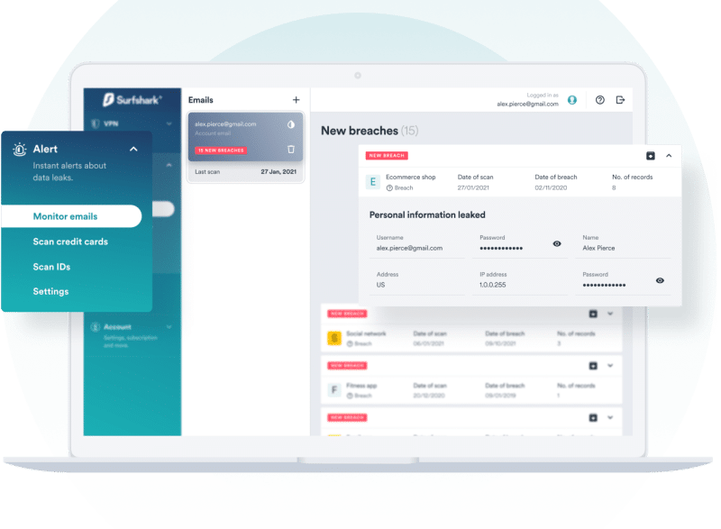 Monitor potential leaks of your personal information.