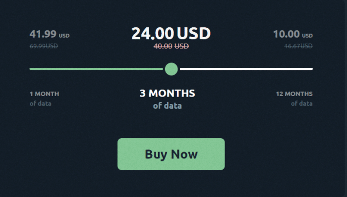 Choose between 1, 3 or 12 months
