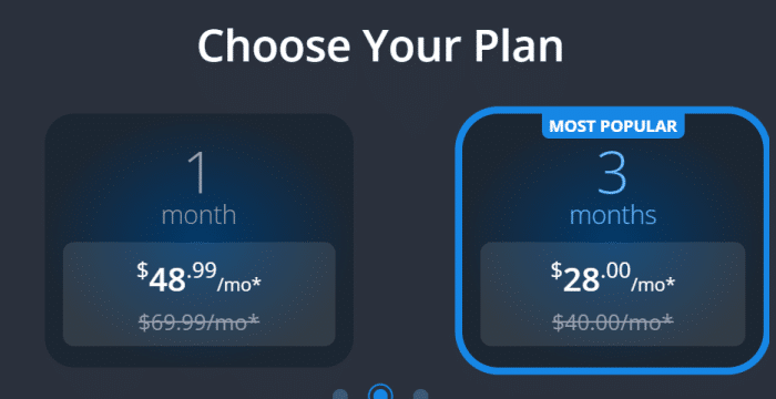 mSpy only offers 2 term-plans