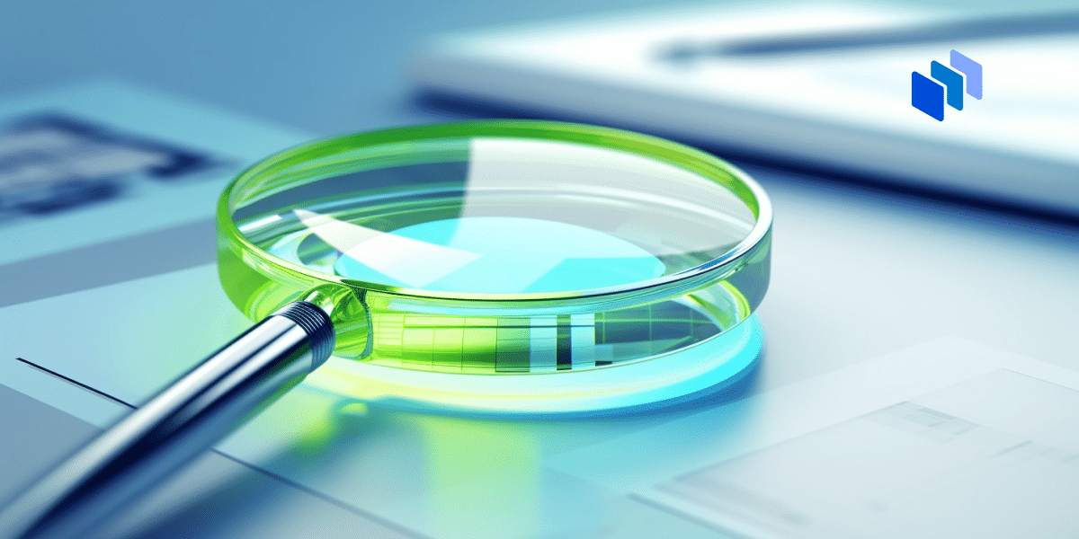 A magnifying glass on a table