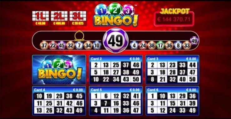1-2-3 Bingo Game Daubing Numbers