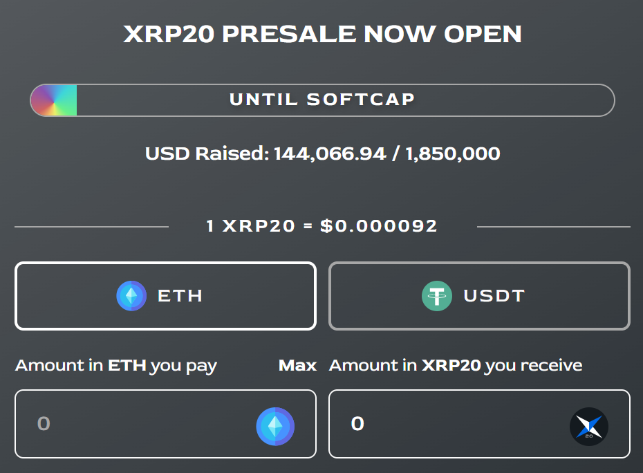 Buy XRP20 Presale