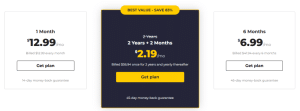 CyberGhost VPN pricing