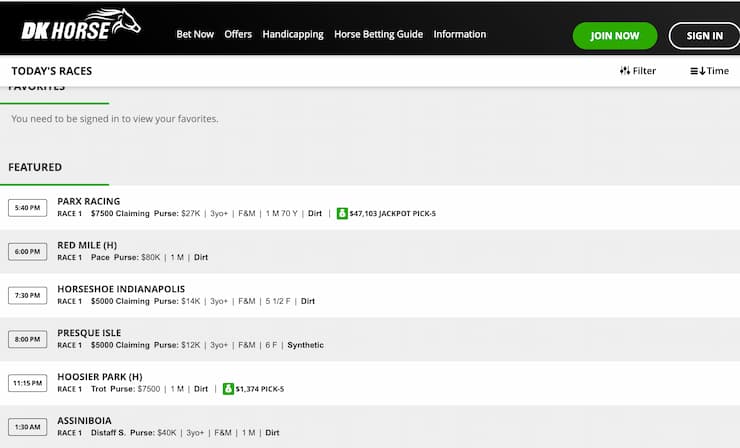 DK horse racebook