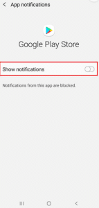 Disable google play notifications