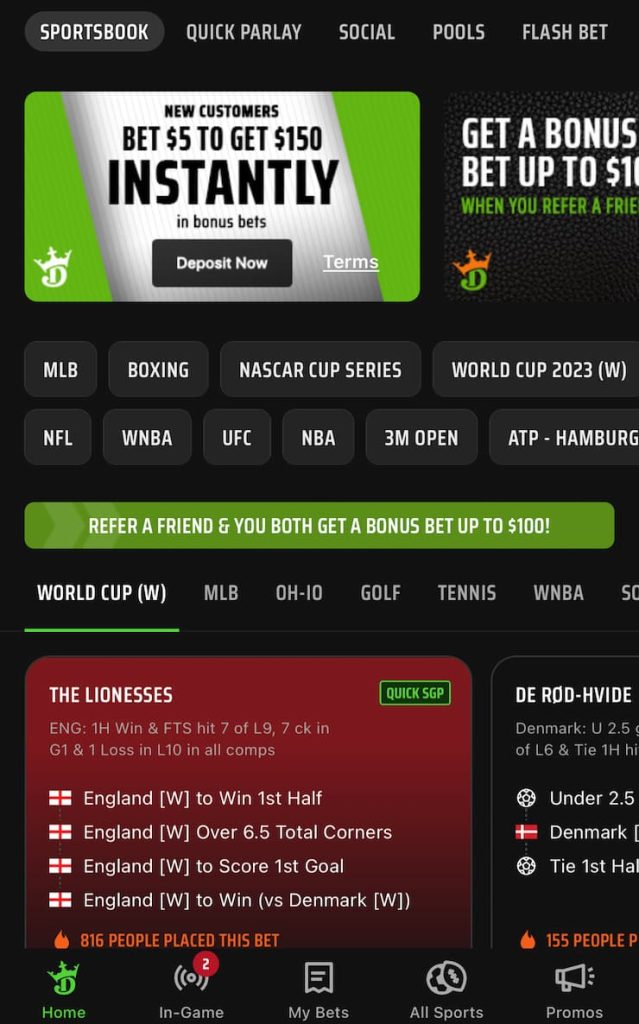 DraftKings Betting App