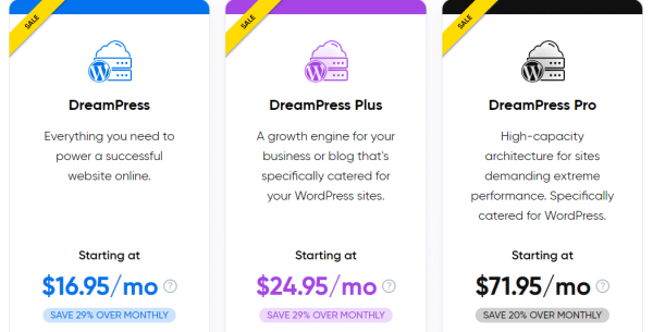 DreamHost pricing