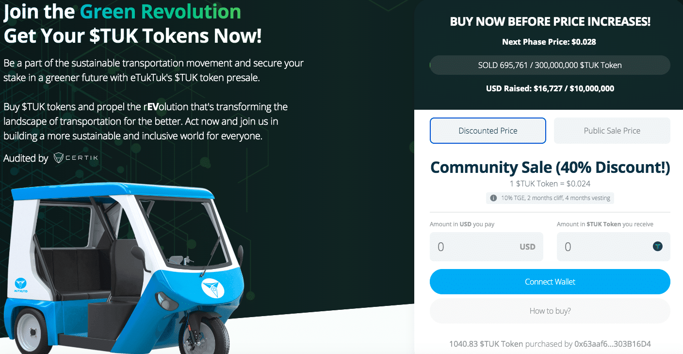 ETukTuk presale