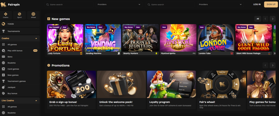 Fairspin’s game library is filled with many new games, showing the platform is constantly adding more releases