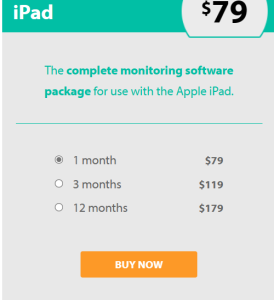 FlexiSPY iPad pricing