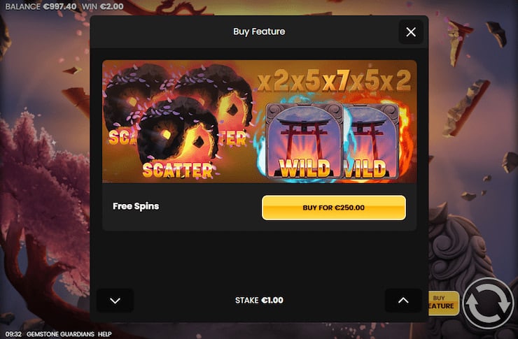 Gemstone Guardians Slot buy feature