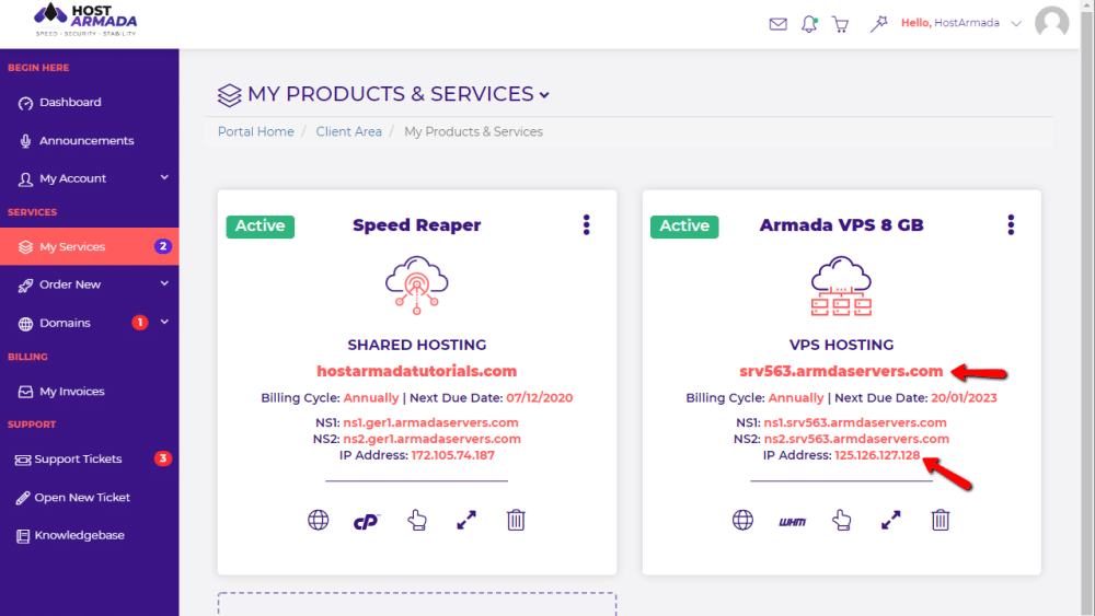 HostArmada website hosting solution