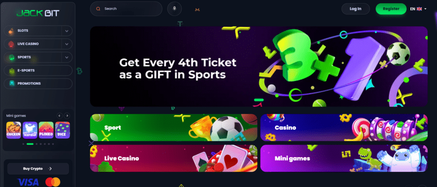 Jackbit offers a good selection of mini games and an exciting selection of crash and other casino titles
