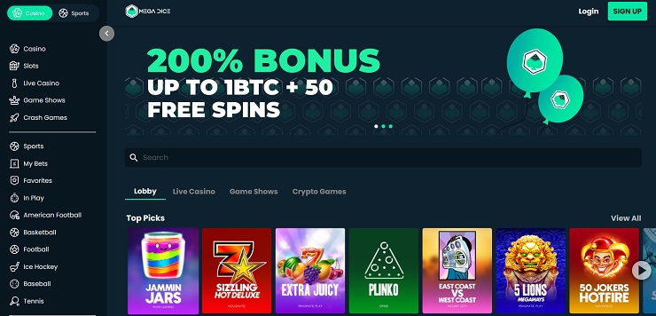 Mega Dice Casino - Top Games - Plinko