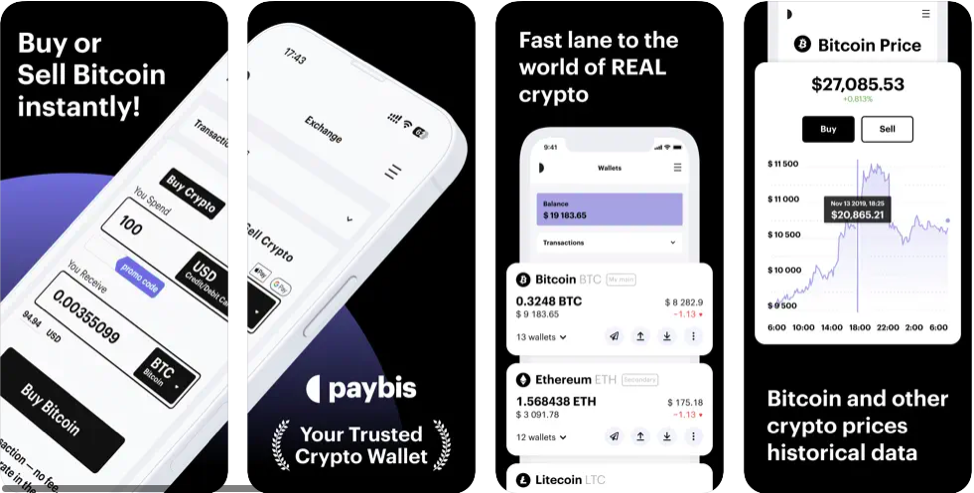 Paybis mobile app