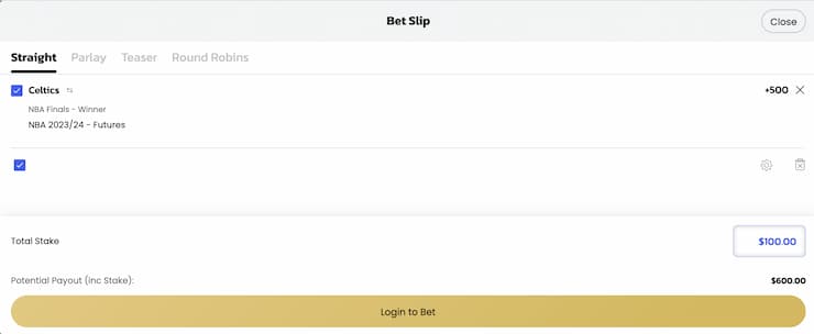 Place a Hedge bet