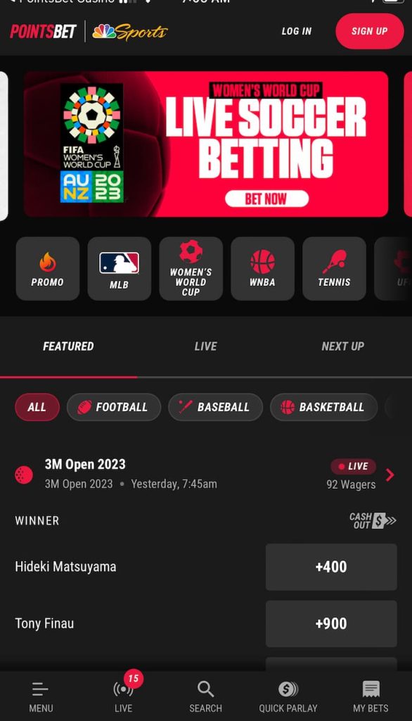 PointsBet Betting App