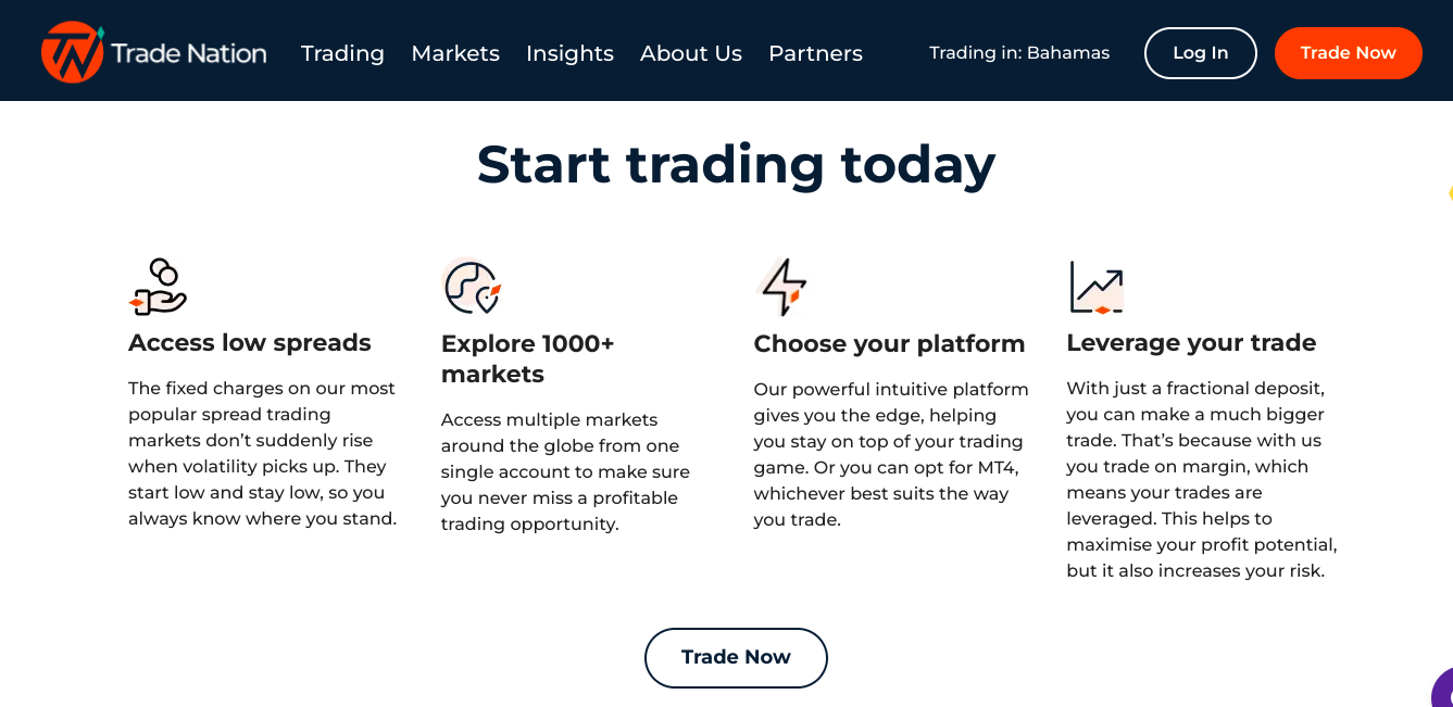 Trade Nation features