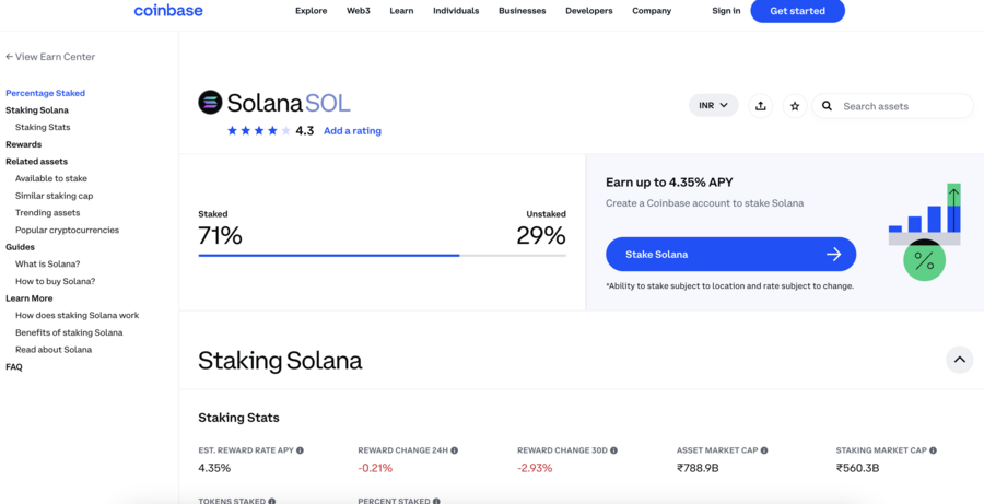 Coinbase SOL Staking
