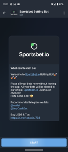 Sportsbet.io Telegram Bot