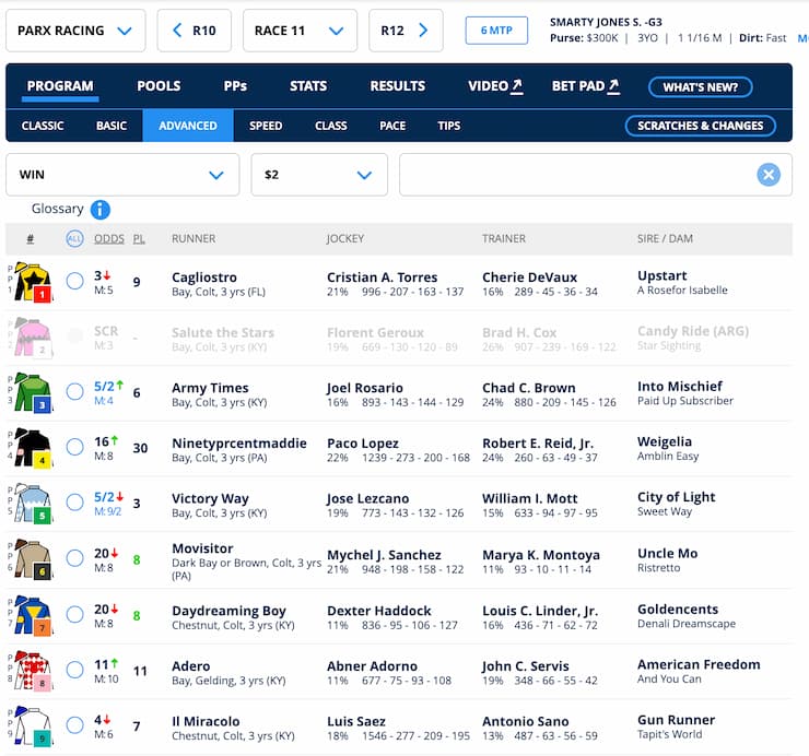 Twinspires racebook