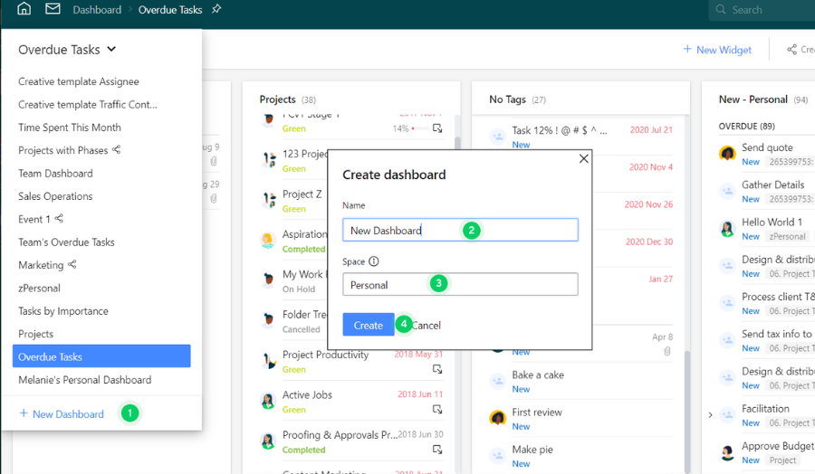 Wrike dashboard showing team management, project phases, and template assignments.