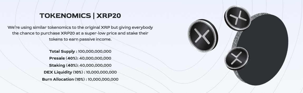 XRP20 tokenomics