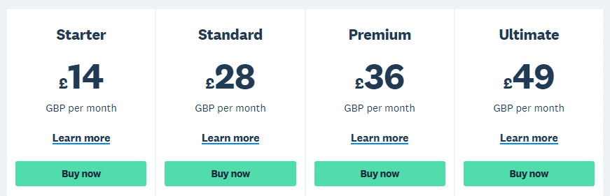 Xero UK Pricing
