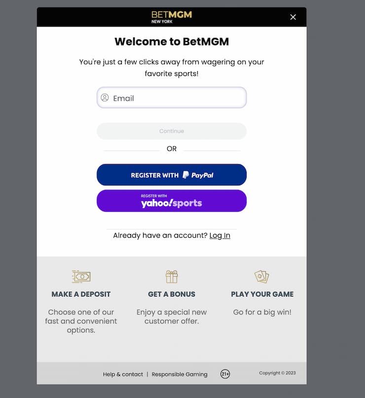 BetMGM account info golf masters