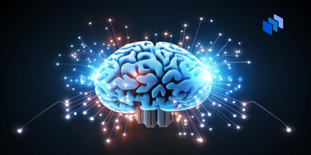 A brain with a neural network