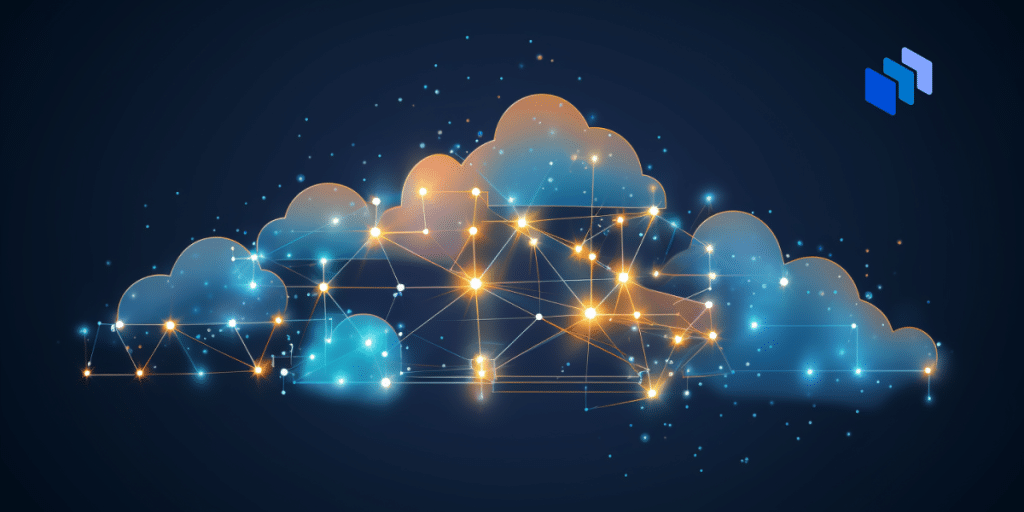 Clouds networked together by data monitoring